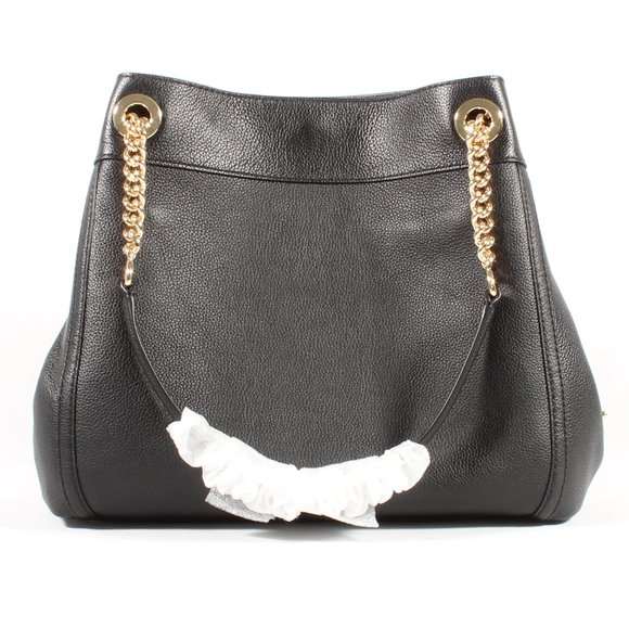 Coach Shoulder Bag Edie Turnlock Chain BLK Leather - Picture 3 of 8